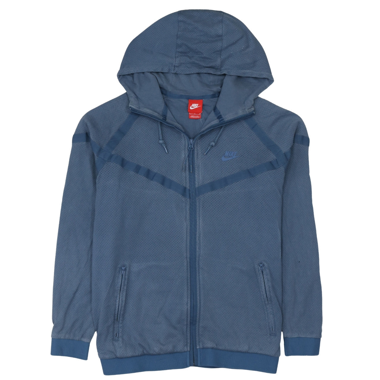 Nike Men's Blue Full Zip Cotton Hoodie Jacket Size L