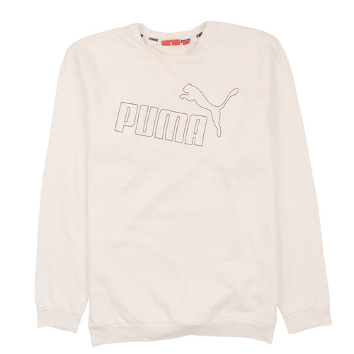 Puma Women Ivory Crew Neck Pullover Sweatshirt Size 16