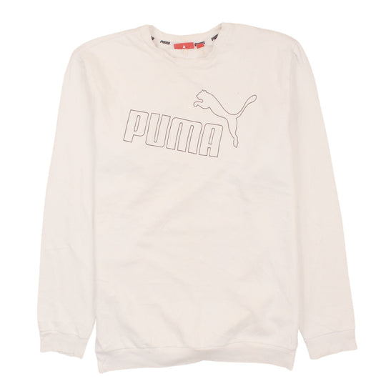 Puma Women Ivory Crew Neck Pullover Sweatshirt Size 16