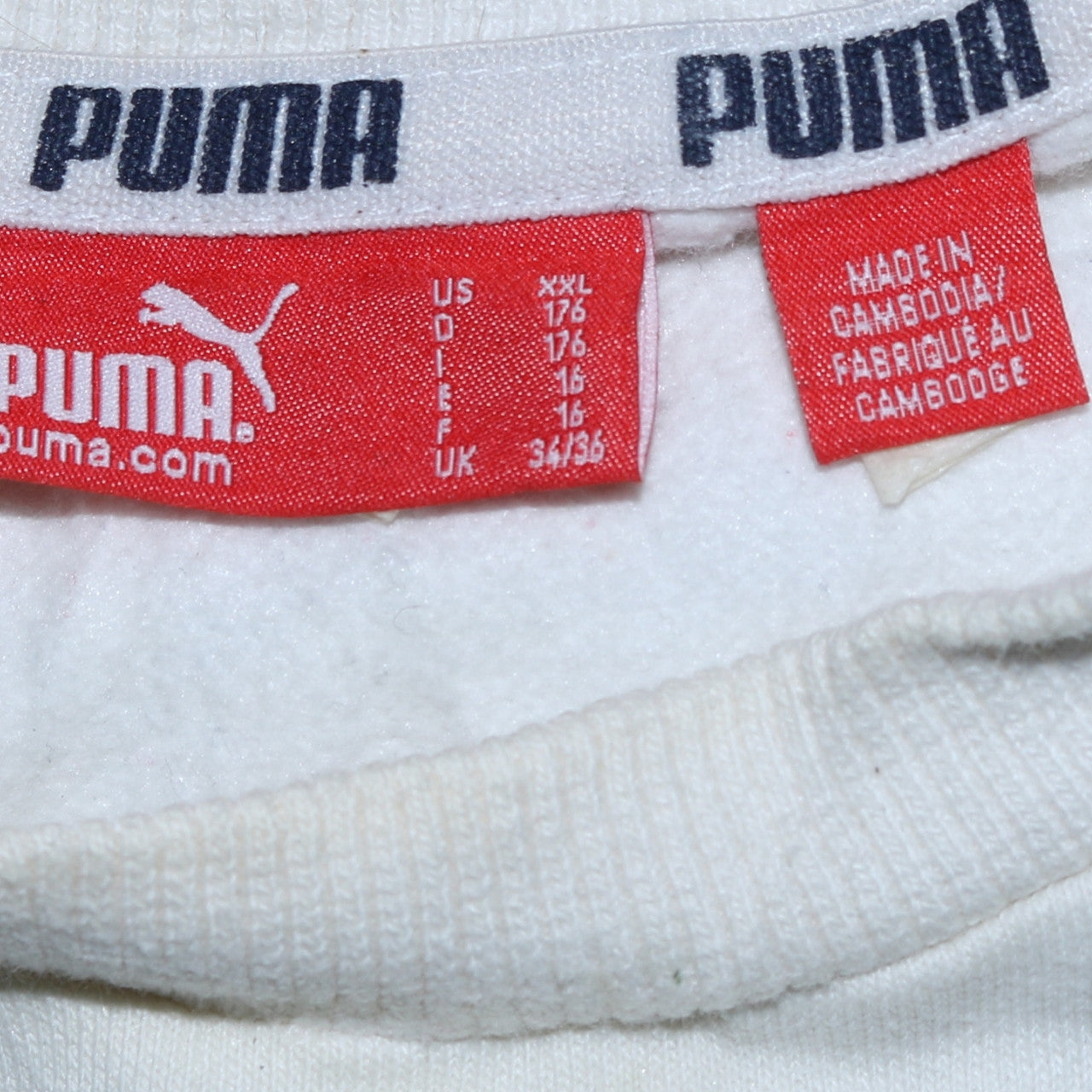 Puma Women Ivory Crew Neck Pullover Sweatshirt Size 16