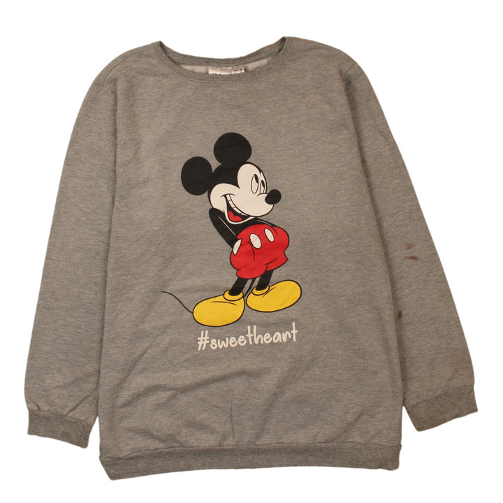 Disney Unisex Grey Mickey Mouse Crew Neck Sweatshirt M