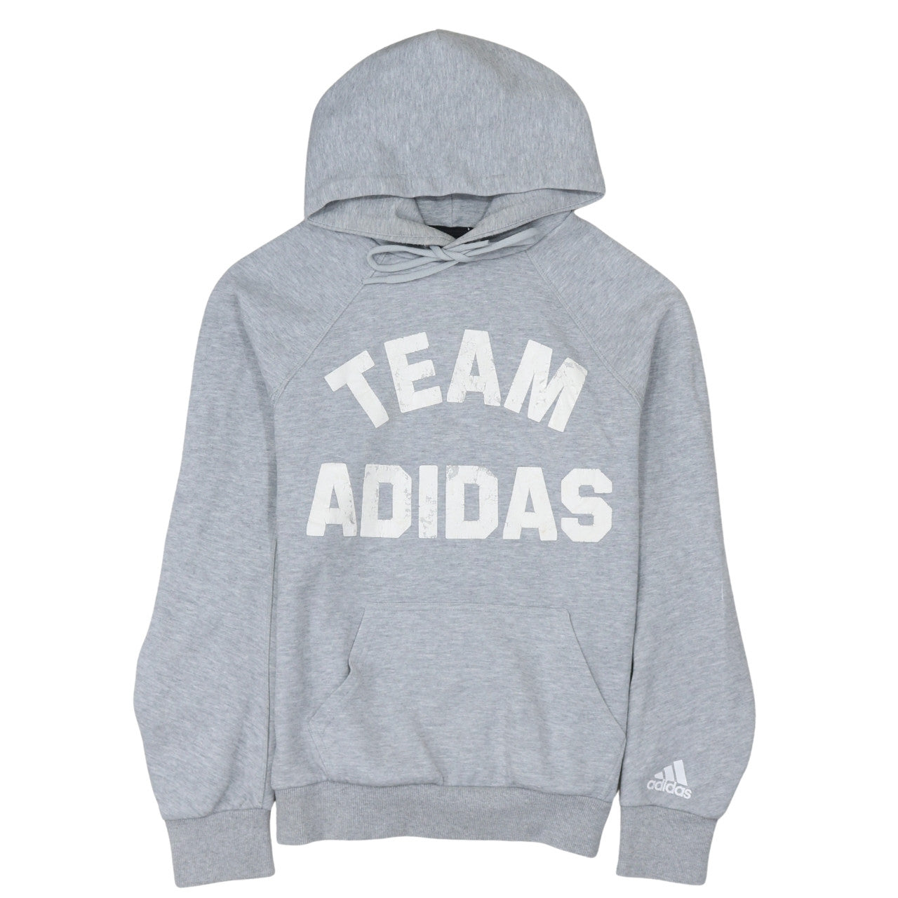 Adidas Men’s Grey Pullover Hoodie Small Team Logo Sportswear
