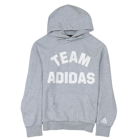 Adidas Men’s Grey Pullover Hoodie Small Team Logo Sportswear