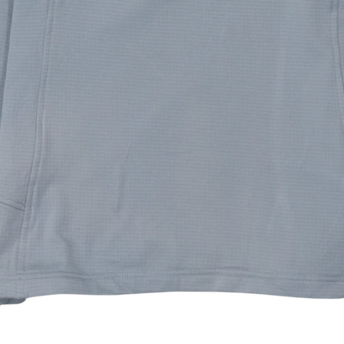 The North Face Womens Grey 1/4 Zip Pullover Sweatshirt Size M Polyester Stretch