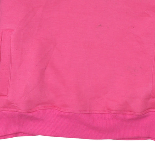 Lee Cooper Women Navy Pink Pullover Hoodie Size 16 Cotton Blend