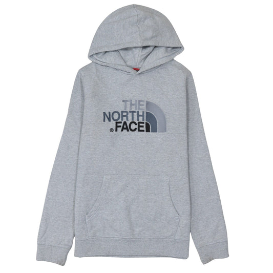 The North Face Boys Grey Pullover Hoodie XL Cotton Blend Youth Sweatshirt