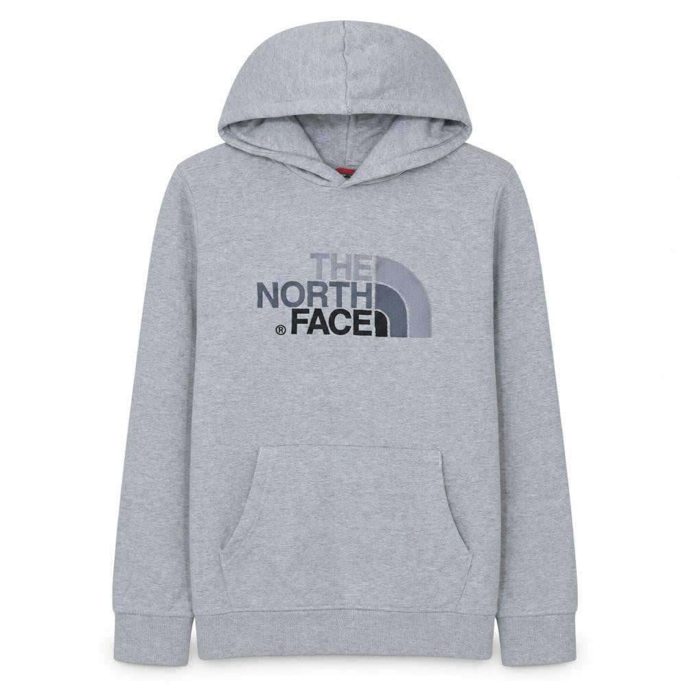 The North Face Boys Grey Pullover Hoodie XL Cotton Blend Youth Sweatshirt