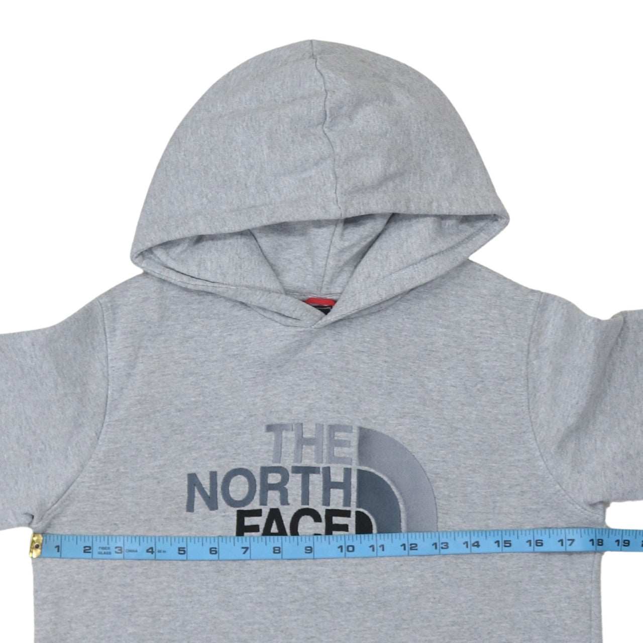 The North Face Boys Grey Pullover Hoodie XL Cotton Blend Youth Sweatshirt
