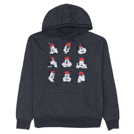Disney Women’s Grey Minnie Mouse Hoodie Small Pullover Graphic Print