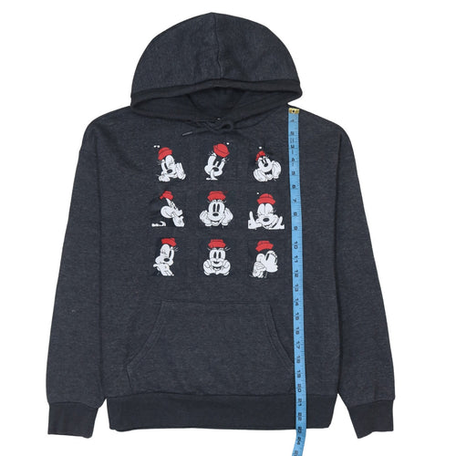 Disney Women’s Grey Minnie Mouse Hoodie Small Pullover Graphic Print