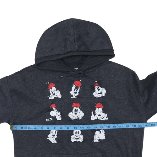 Disney Women’s Grey Minnie Mouse Hoodie Small Pullover Graphic Print