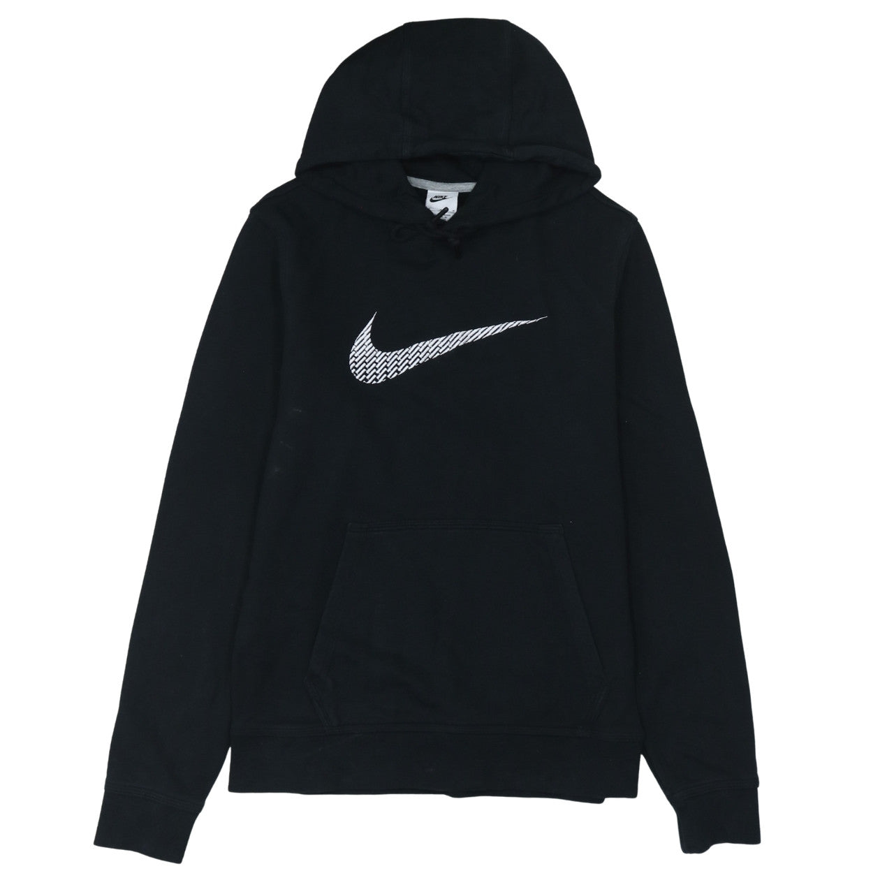 Nike Men's Black Pullover Hoodie Medium Logo Print Sweatshirt