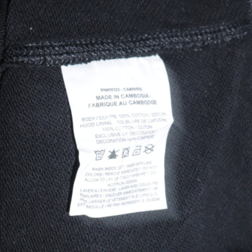 Nike Men's Black Pullover Hoodie Medium Logo Print Sweatshirt