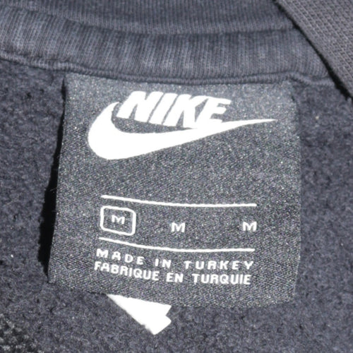 Nike Men's Black Pullover Hoodie M Logo Fleece Sportswear