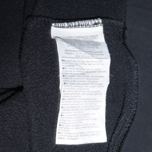 Nike Men's Black Pullover Hoodie M Logo Fleece Sportswear