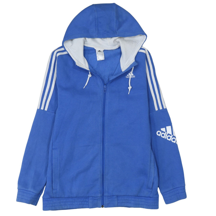 Adidas Men's Blue Full Zip Hoodie Size L Sports Fleece Jacket