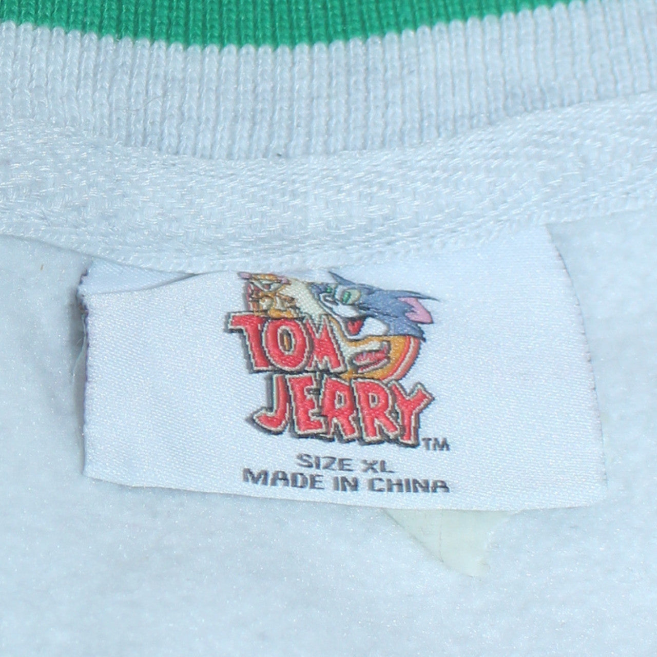 Tom and Jerry Grey V-Neck Pullover Sweatshirt Women's XL