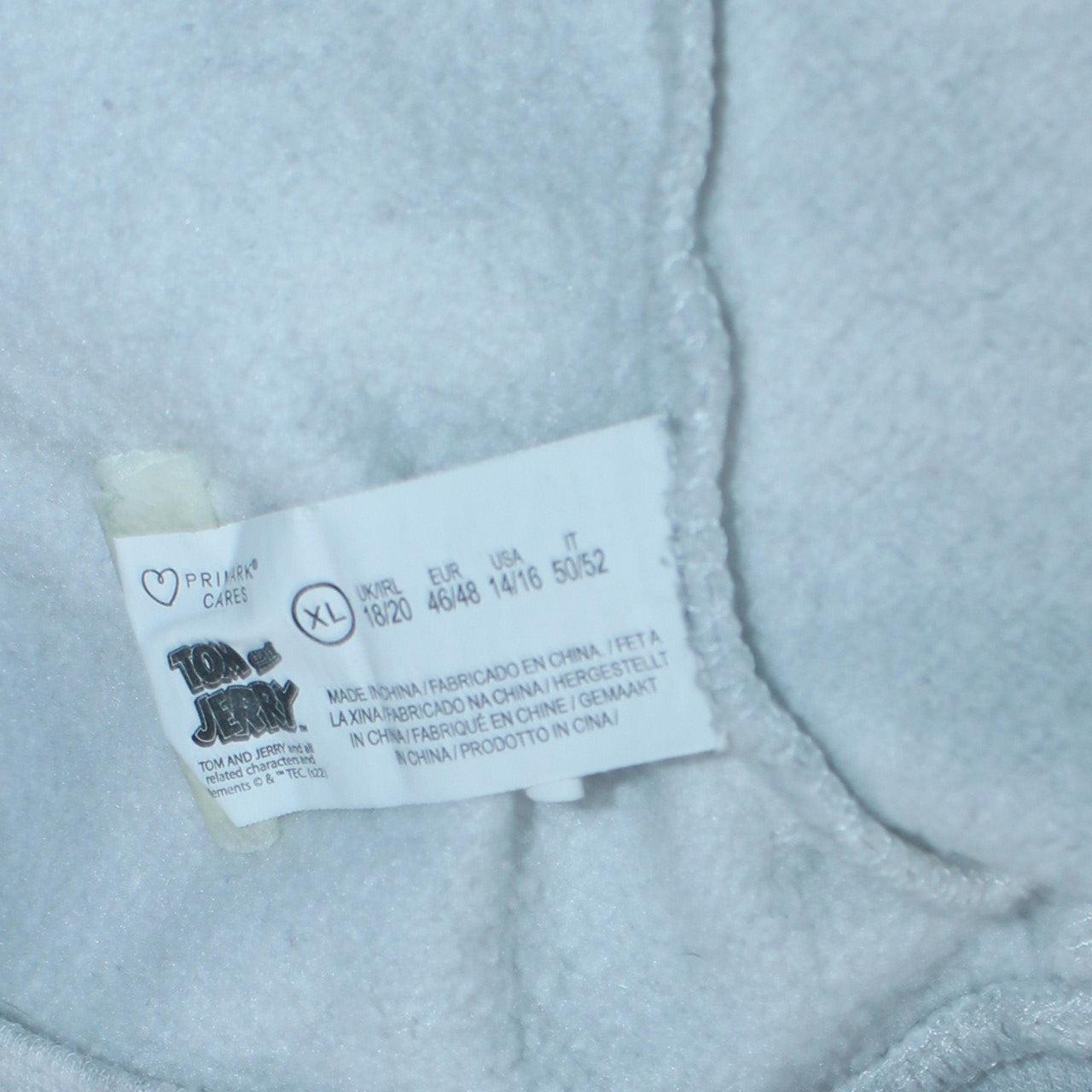 Tom and Jerry Grey V-Neck Pullover Sweatshirt Women's XL