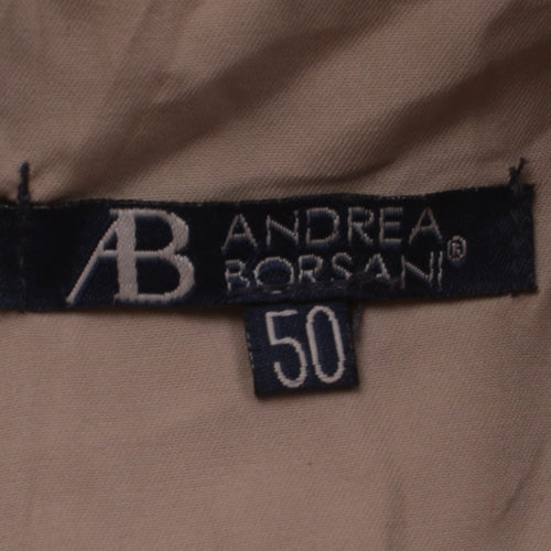 Andrea Borsani Men's Beige Cotton Waistcoat Bodywarmer Size 50