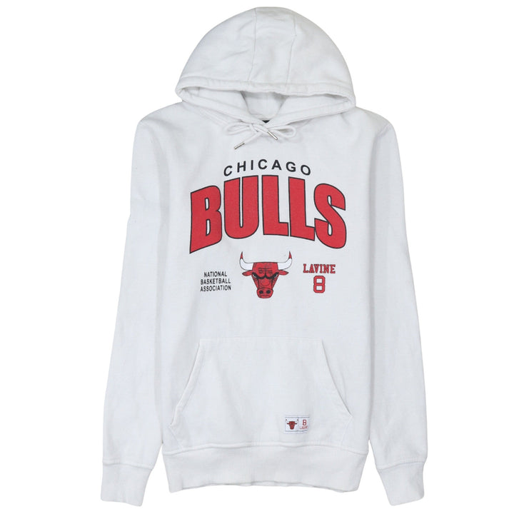 Primark NBA Chicago Bulls Men's White Hoodie Size S Pullover Fleece