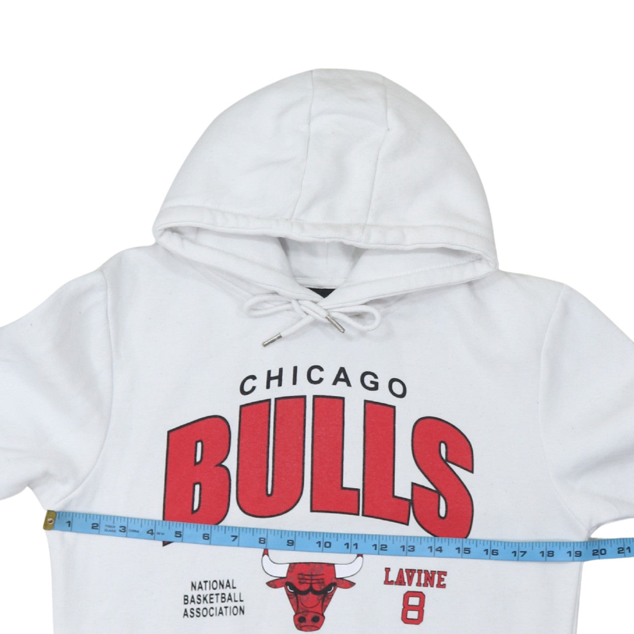 Primark NBA Chicago Bulls Men's White Hoodie Size S Pullover Fleece