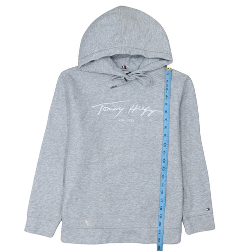 Tommy Hilfiger Womens Grey Pullover Hoodie M Cotton Blend Casual