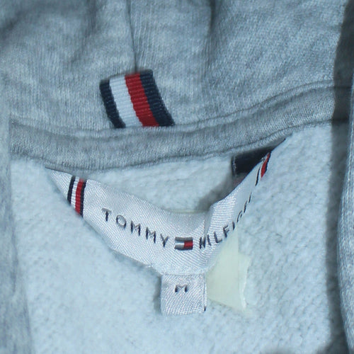 Tommy Hilfiger Womens Grey Pullover Hoodie M Cotton Blend Casual