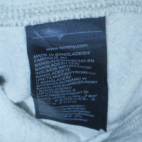 Tommy Hilfiger Womens Grey Pullover Hoodie M Cotton Blend Casual