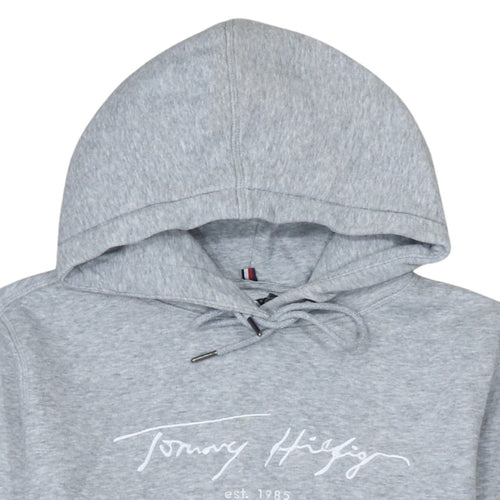 Tommy Hilfiger Womens Grey Pullover Hoodie M Cotton Blend Casual
