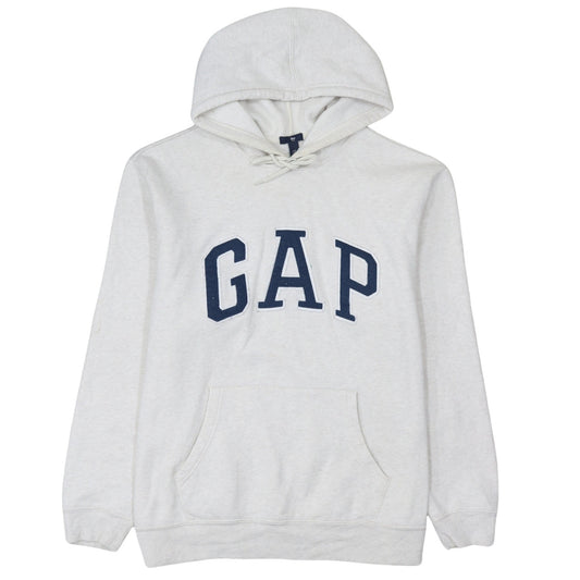 Gap Men's White XL Pullover Hoodie Fleece Sweatshirt Logo