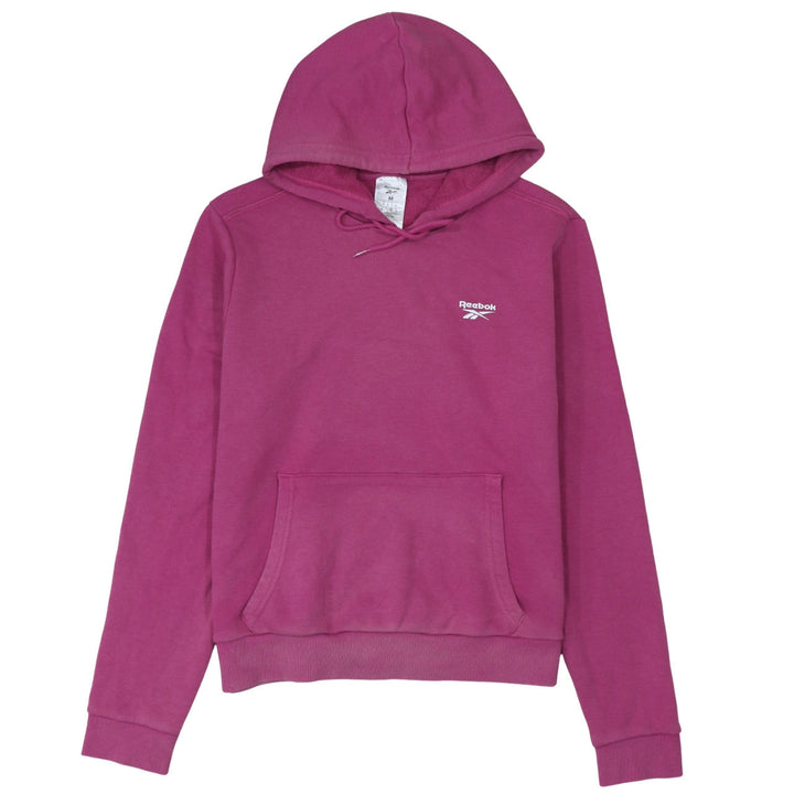 Reebok Women's Pink Pullover Hoodie - Medium Cotton Blend