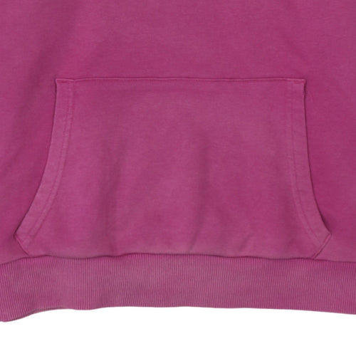 Reebok Women's Pink Pullover Hoodie - Medium Cotton Blend