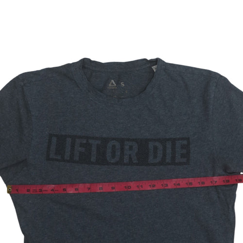 Reebok Mens Blue 'Lift or Die' Sports T-Shirt Size S