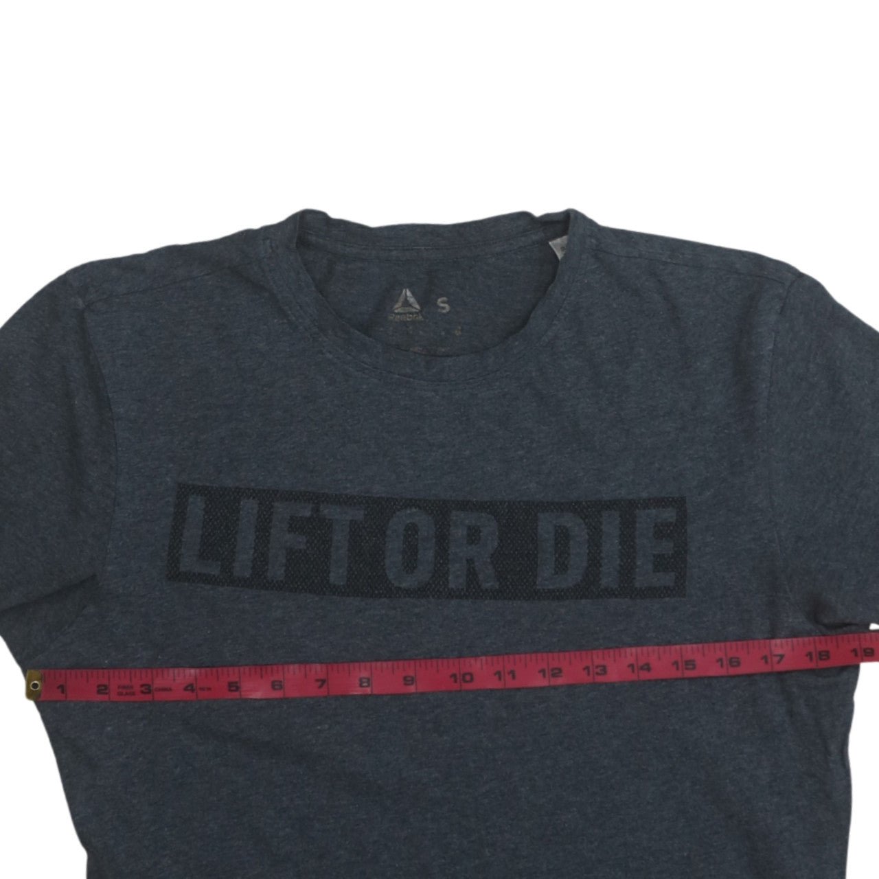 Reebok Mens Blue 'Lift or Die' Sports T-Shirt Size S