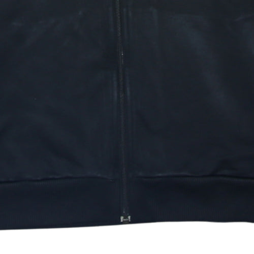 Adidas Boys Black Full Zip Hoodie 13-14 Years Grey Trim Hooded Sweatshirt