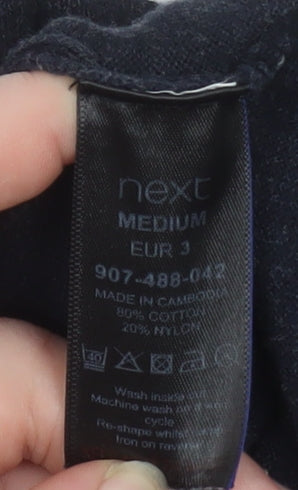Next Men’s Black Roll Neck Cotton Blend Knit Jumper Size M