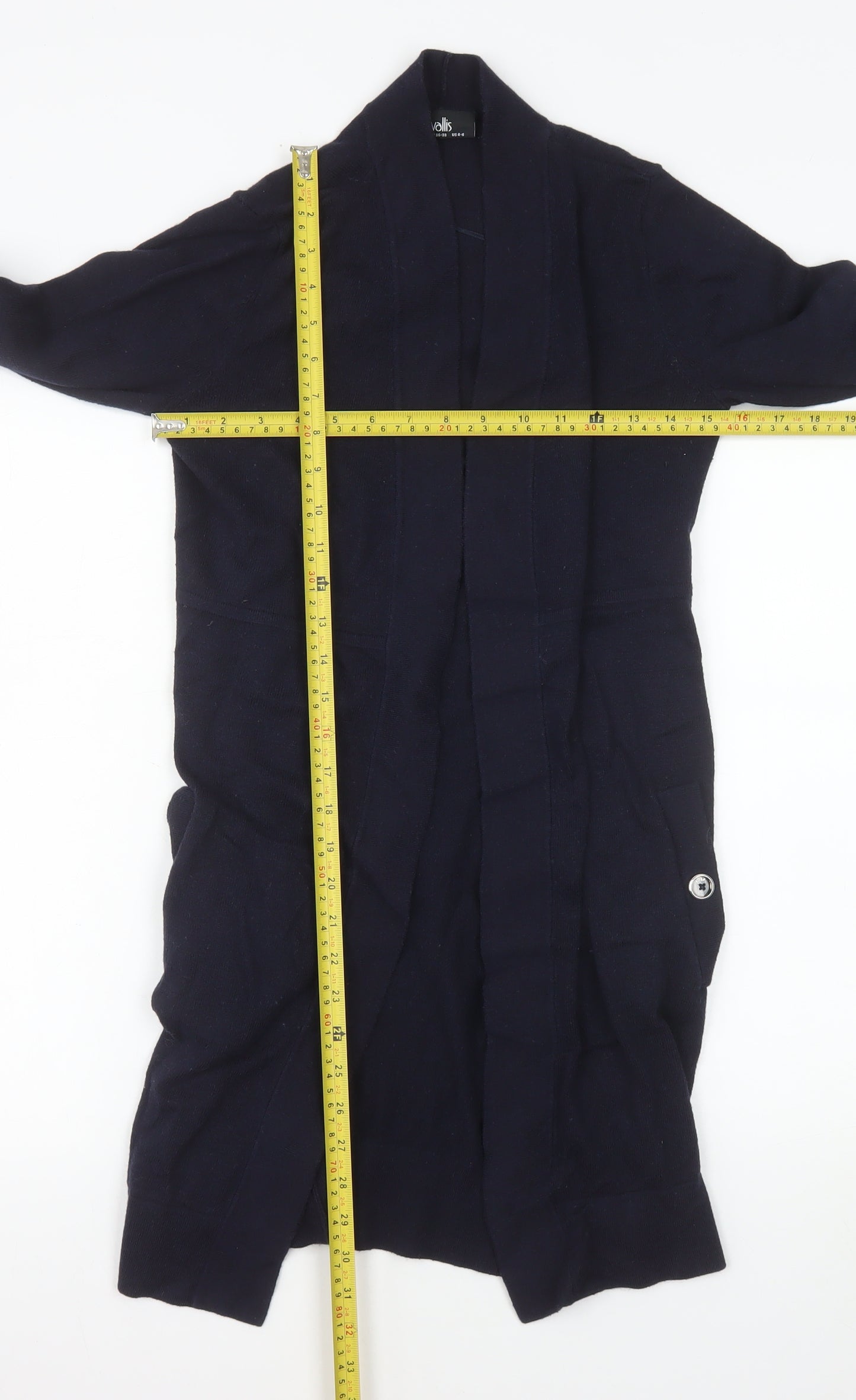 Wallis Women’s Black Long Sleeve Open Knit Cardigan Size S
