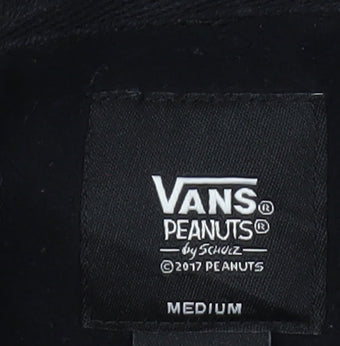 Vans Peanuts Men Black Medium Pullover Hoodie Cartoon Graphic