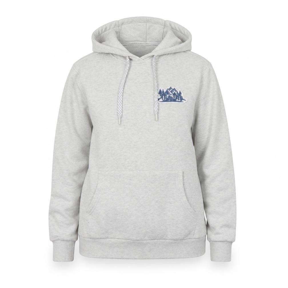 Front view of Mountain Warehouse women’s grey hoodie uk 12 pullover cotton blend