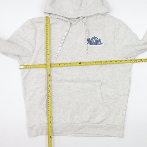 Mountain Warehouse Womens Grey Hoodie UK 12 Pullover Cotton Blend