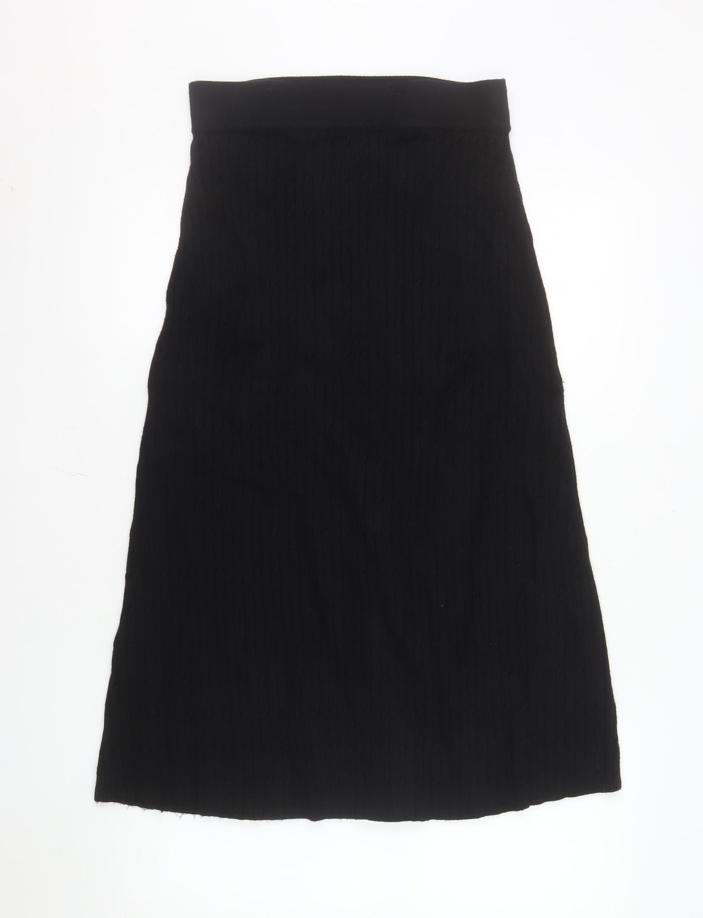 Apricot Women’s Black Knit A-Line Skirt Size 12