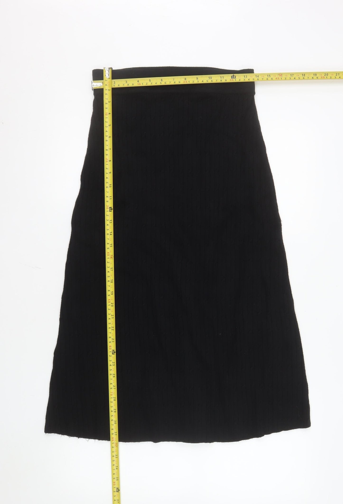 Apricot Women’s Black Knit A-Line Skirt Size 12