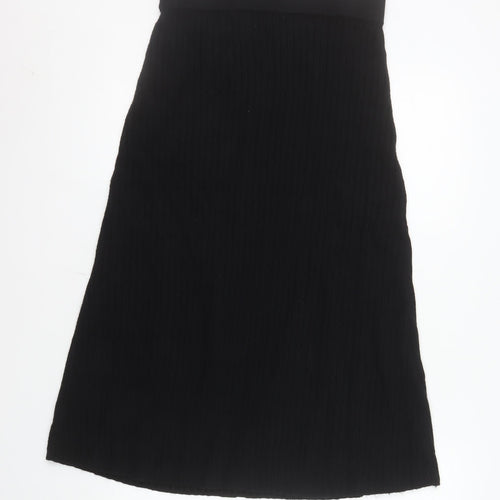 Apricot Women’s Black Knit A-Line Skirt Size 12