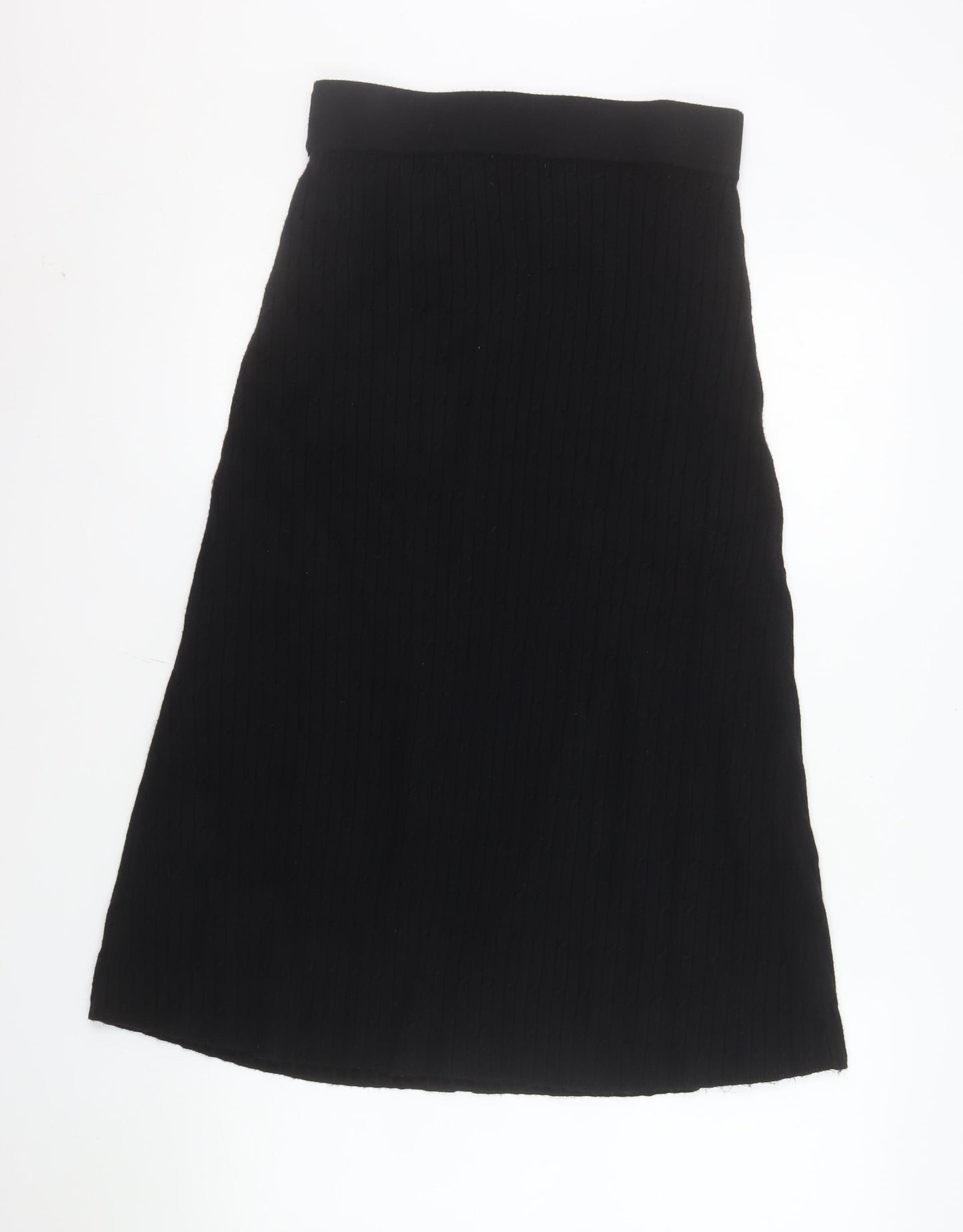 Apricot Women’s Black Knit A-Line Skirt Size 12