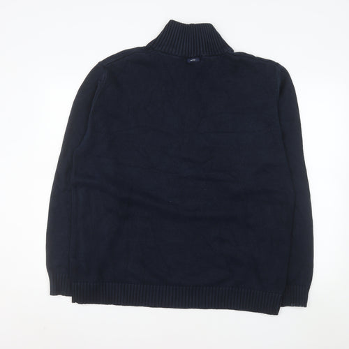 Nautica Men's Blue XL 1/2 Zip Knit Cotton Pullover Sweatshirt