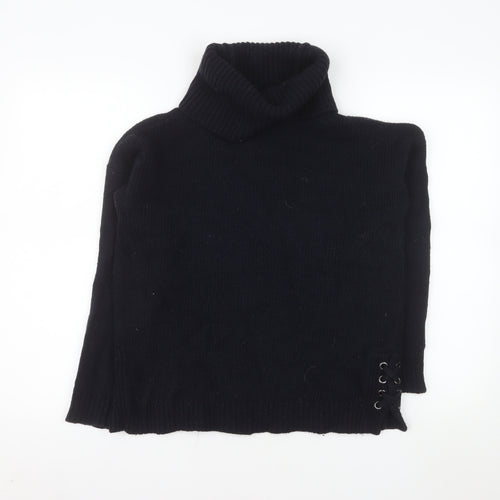 Mint Velvet Women's Black Roll Neck Wool Jumper Size 10