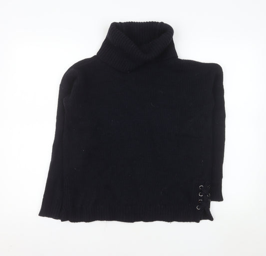 Mint Velvet Women's Black Roll Neck Wool Jumper Size 10