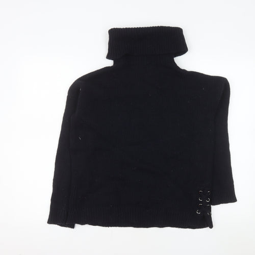 Mint Velvet Women's Black Roll Neck Wool Jumper Size 10