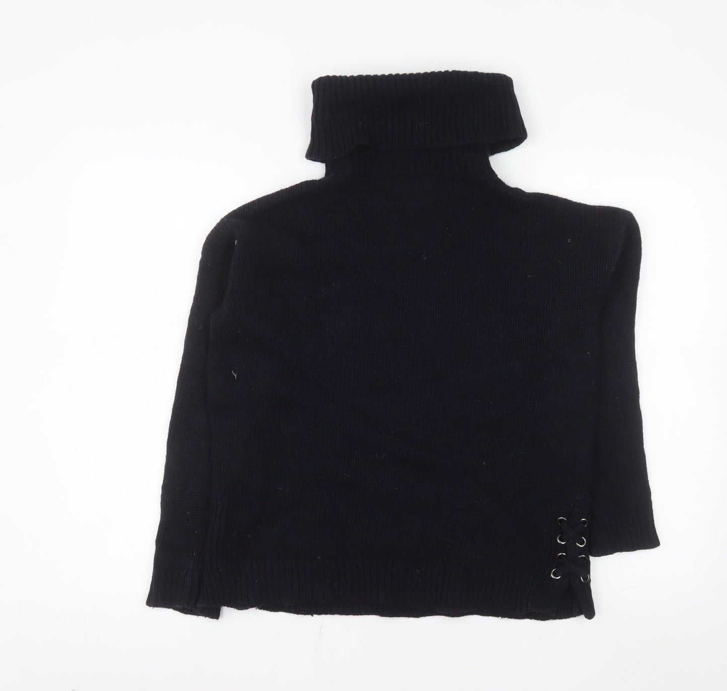 Mint Velvet Women's Black Roll Neck Wool Jumper Size 10