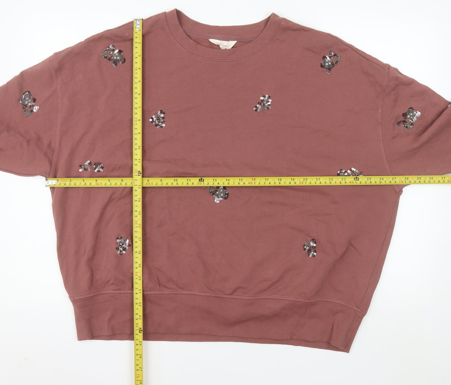 Marks and Spencer Women’s Brown Sequin Pullover Sweatshirt Size L